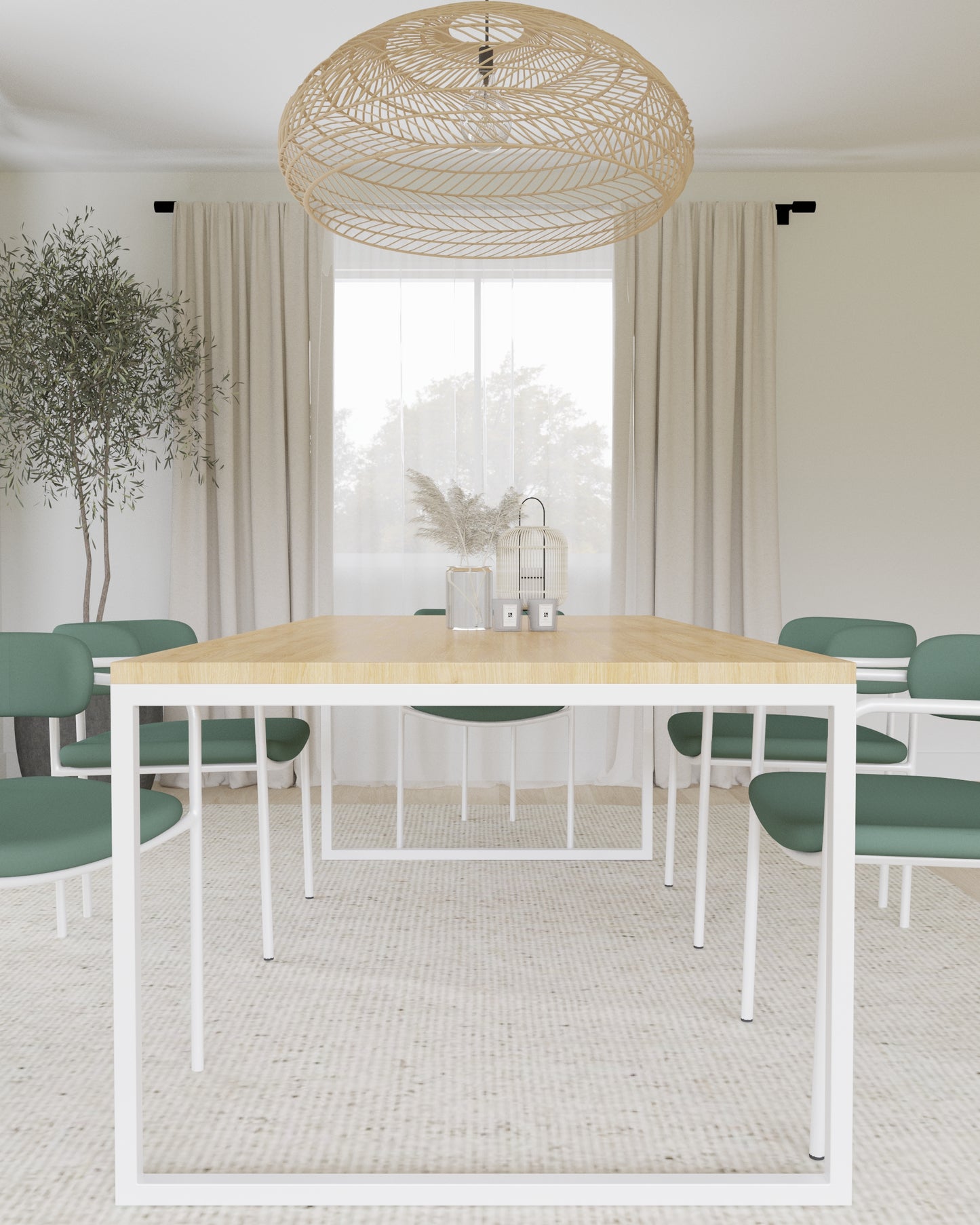 BIG OCEAN I Massiver Eichenholz Esstisch