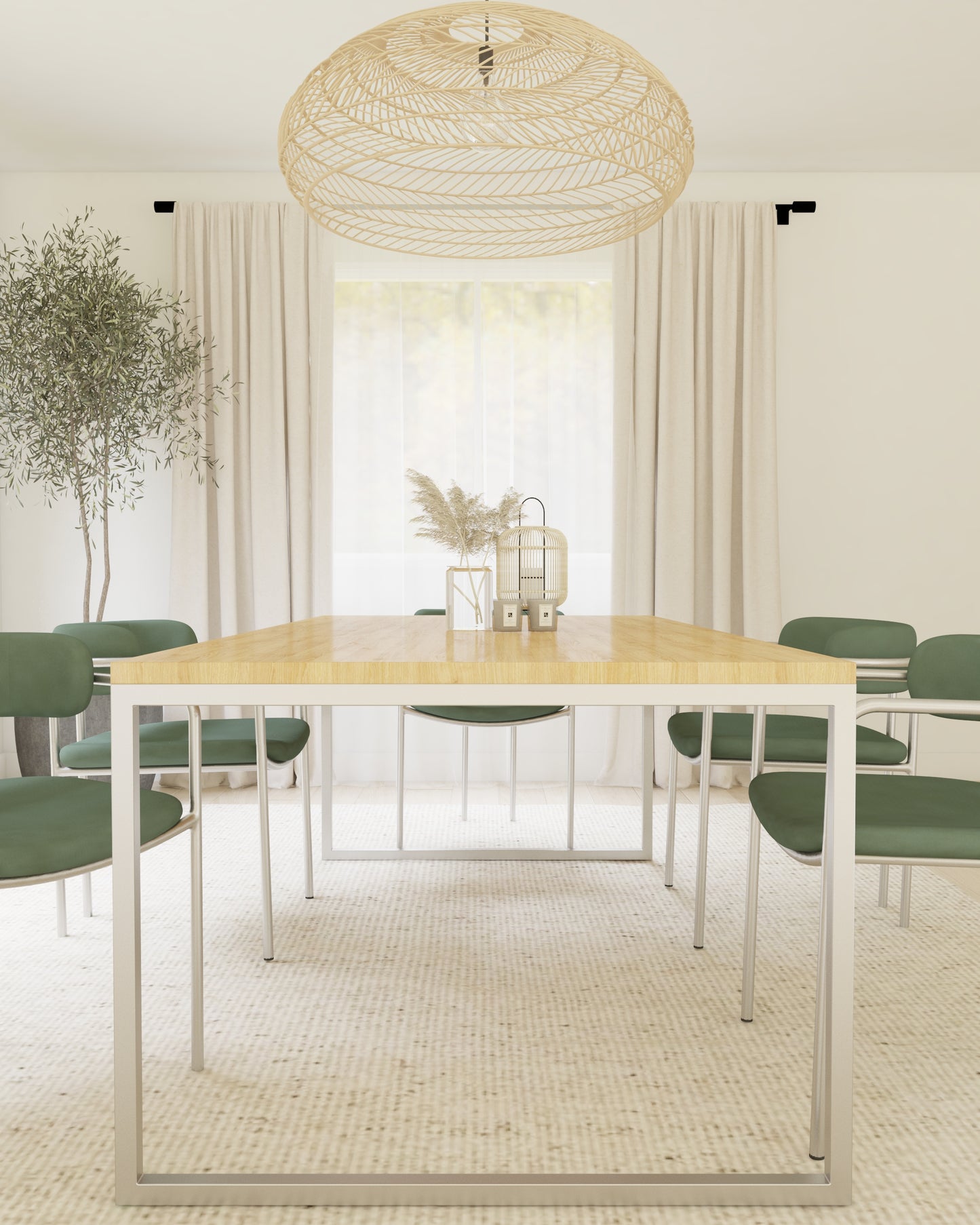 BIG OCEAN I Massiver Eichenholz Esstisch