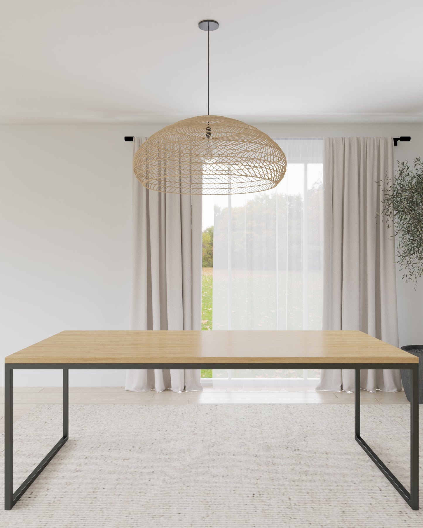 BIG OCEAN I Massiver Eichenholz Esstisch