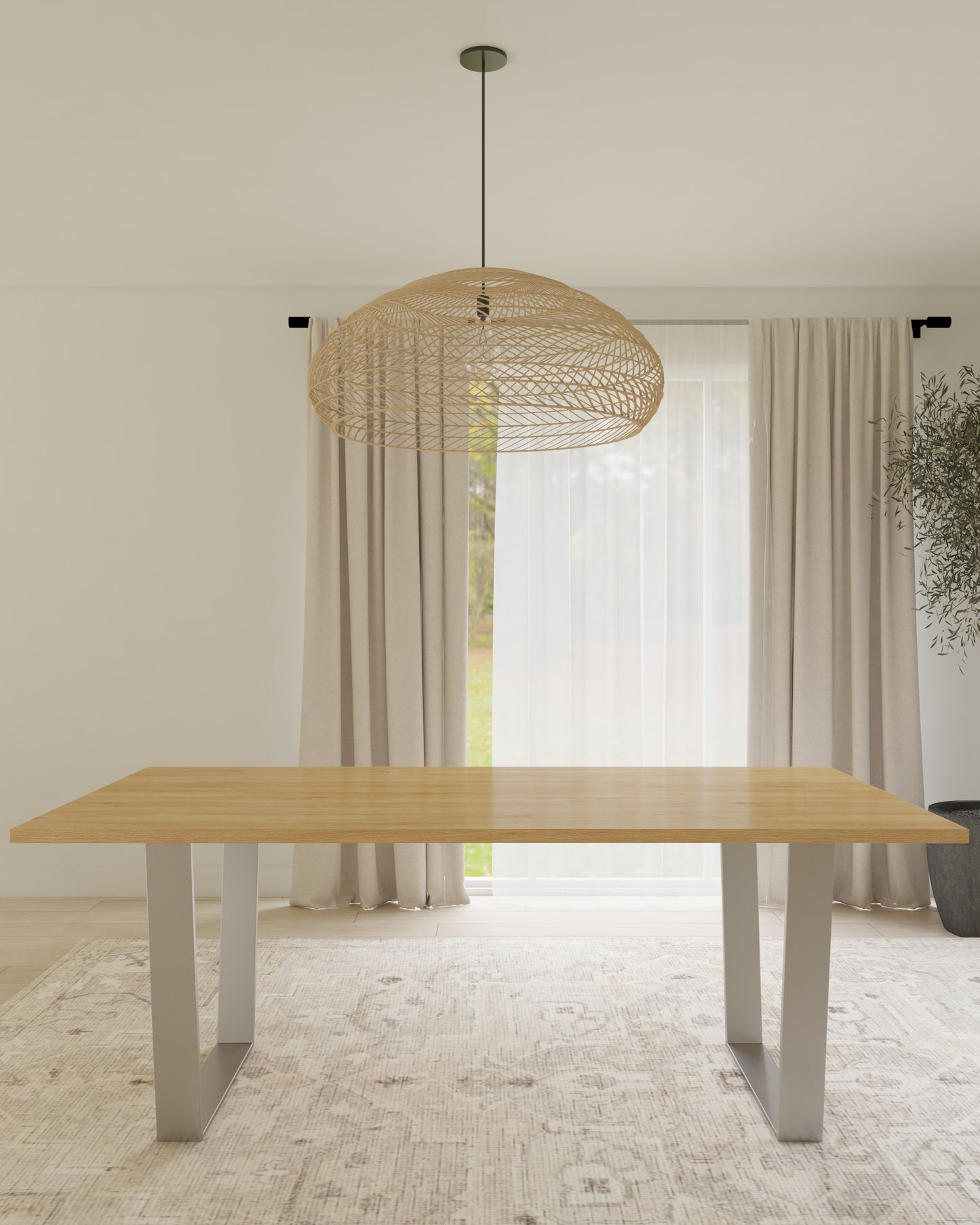VIENNA | handmade | Eichenholz | TRAPEZ Tischbeine | Esstisch | beliebige Größen