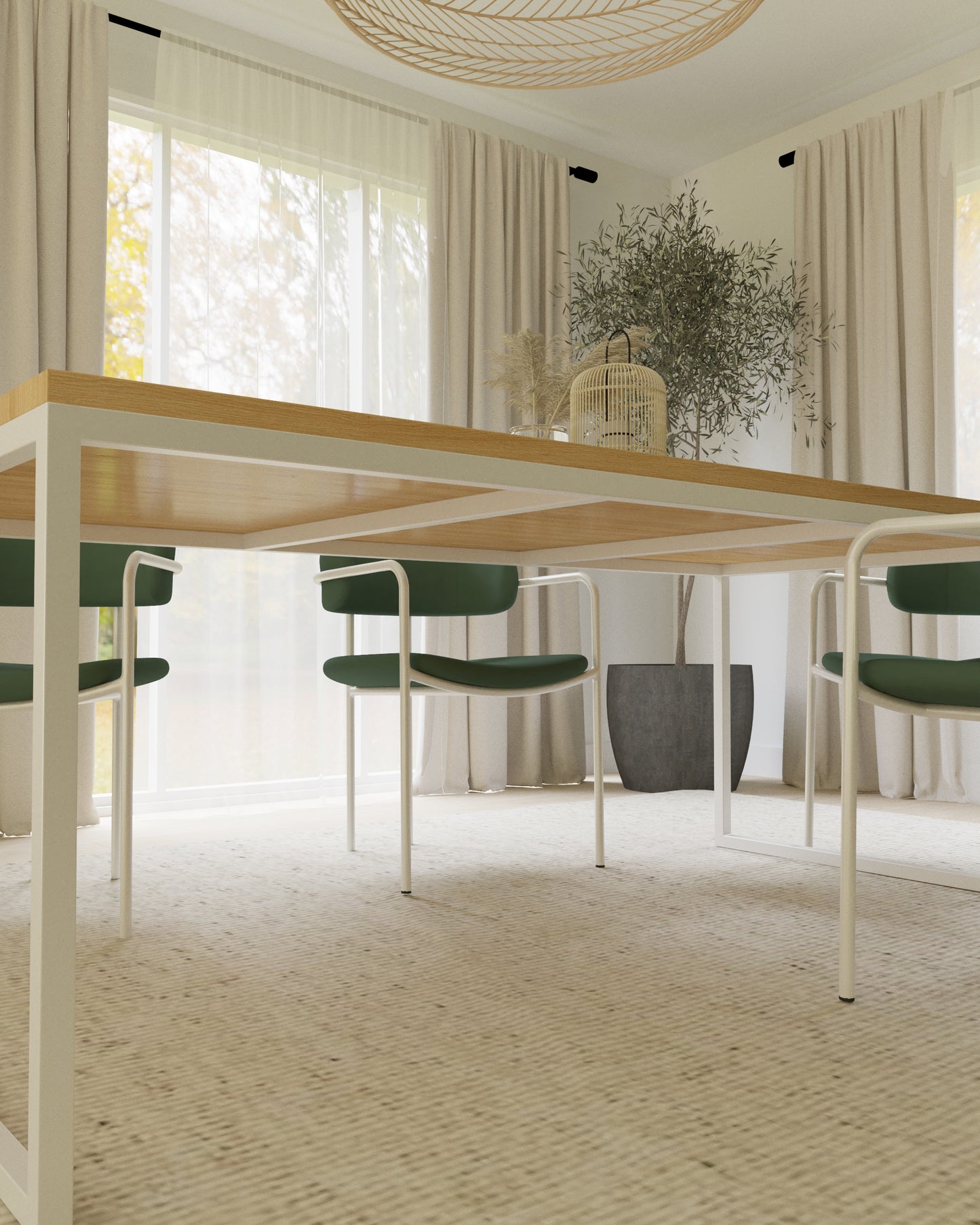 BIG OCEAN I Massiver Eichenholz Esstisch