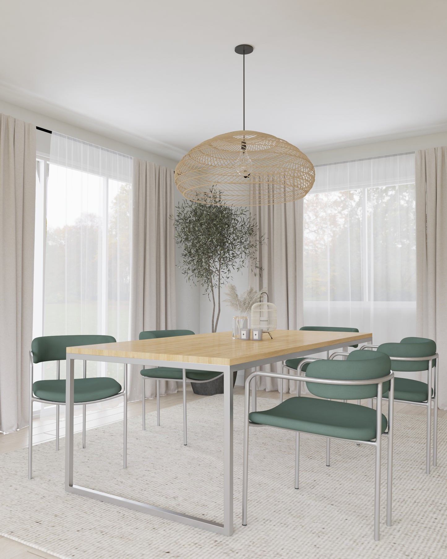 BIG OCEAN I Massiver Eichenholz Esstisch