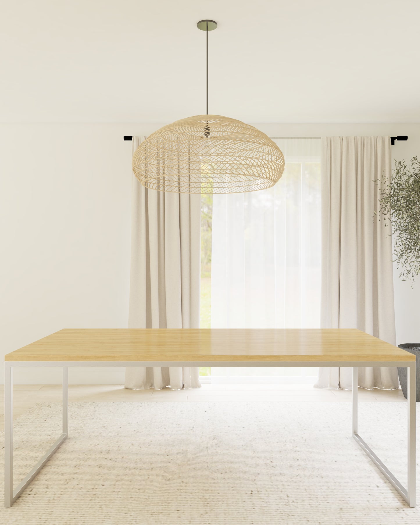 BIG OCEAN I Massiver Eichenholz Esstisch