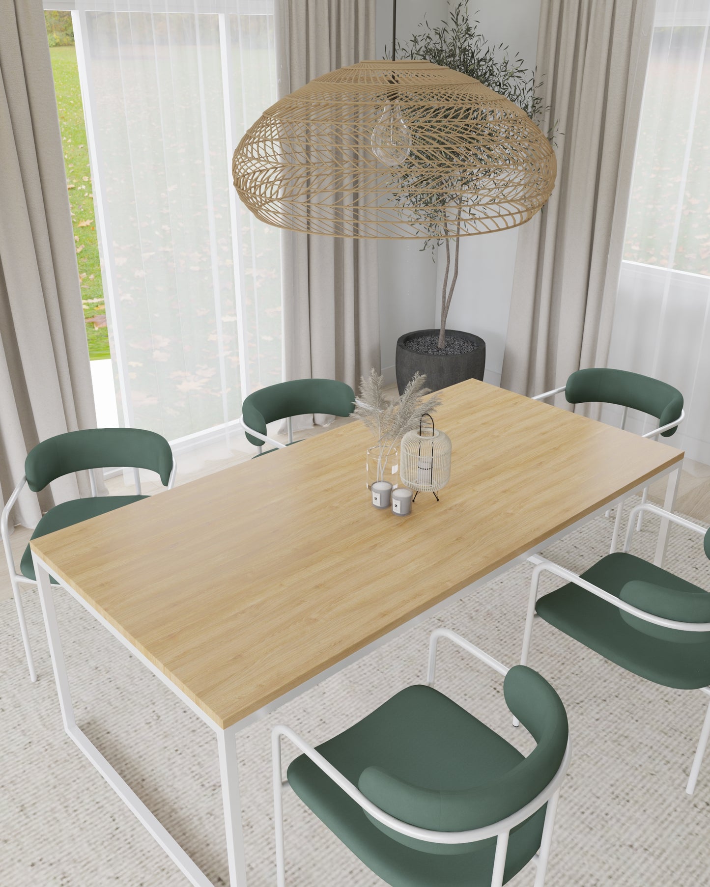 BIG OCEAN I Massiver Eichenholz Esstisch