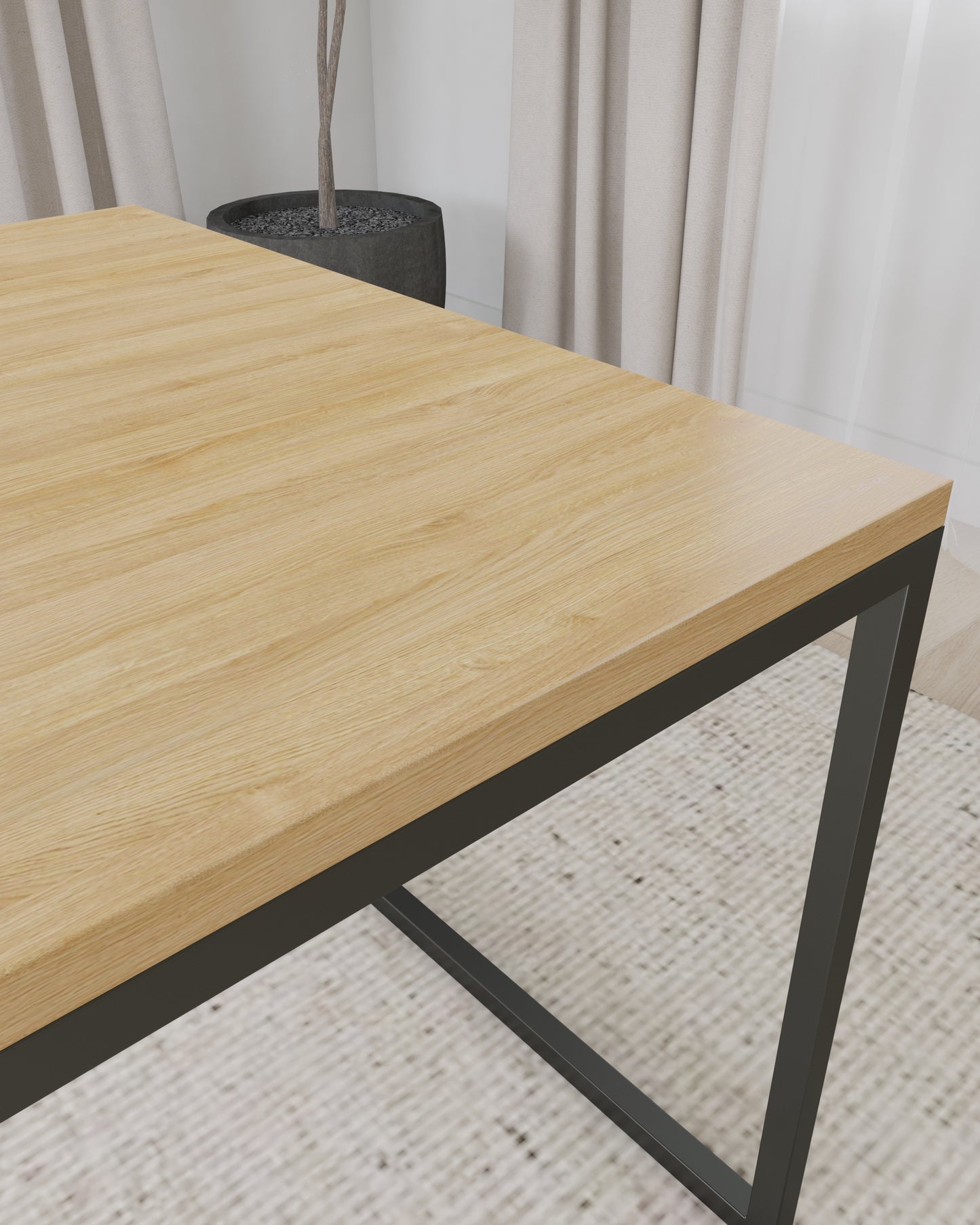 BIG OCEAN I Massiver Eichenholz Esstisch