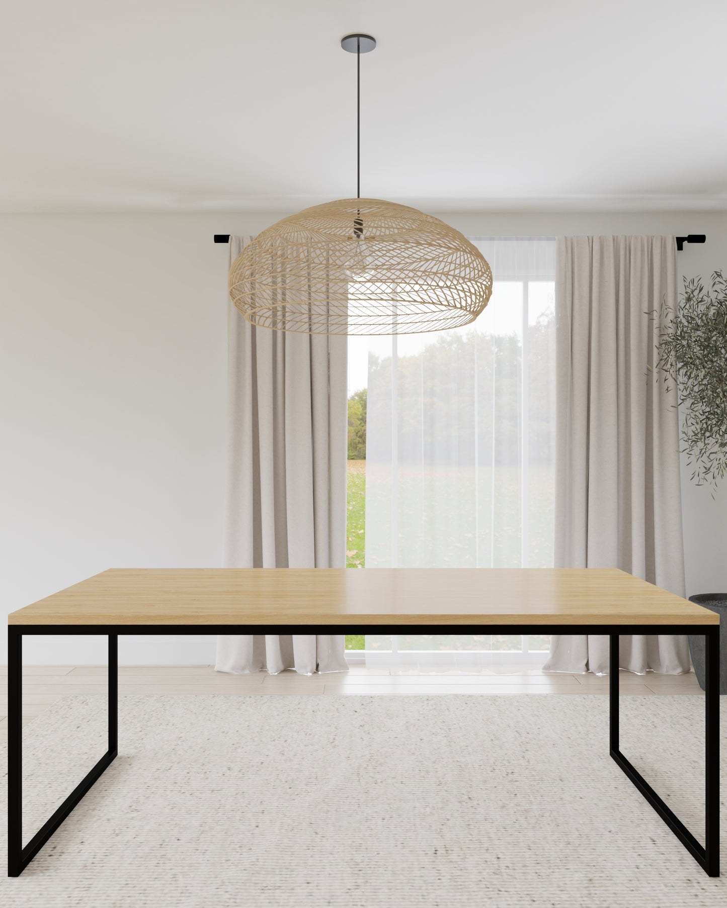 BIG OCEAN I Massiver Eichenholz Esstisch