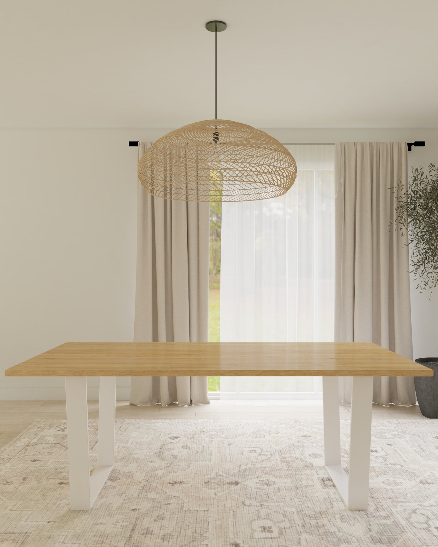 VIENNA | handmade | Eichenholz | TRAPEZ Tischbeine | Esstisch | beliebige Größen
