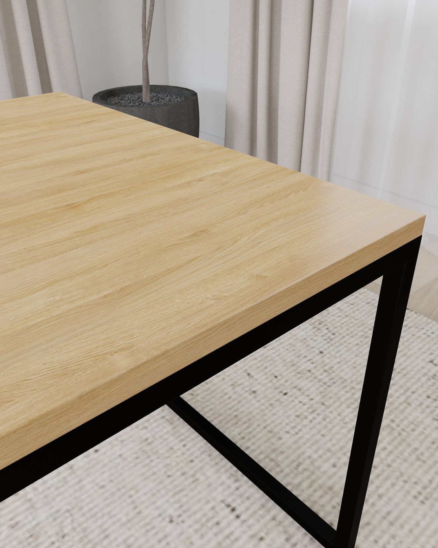 BIG OCEAN I Massiver Eichenholz Esstisch