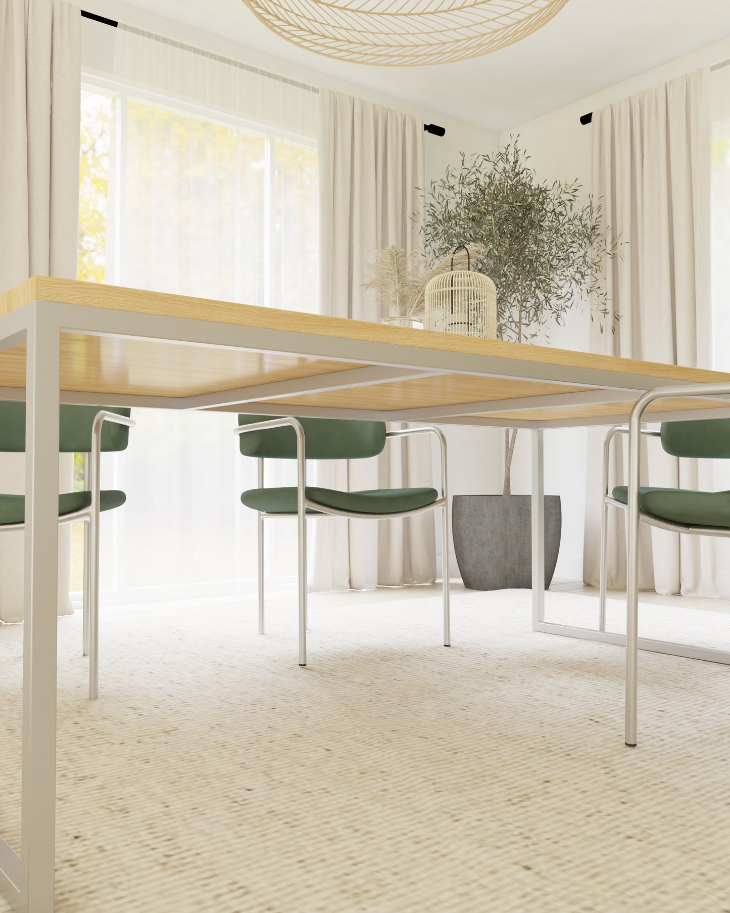 BIG OCEAN I Massiver Eichenholz Esstisch