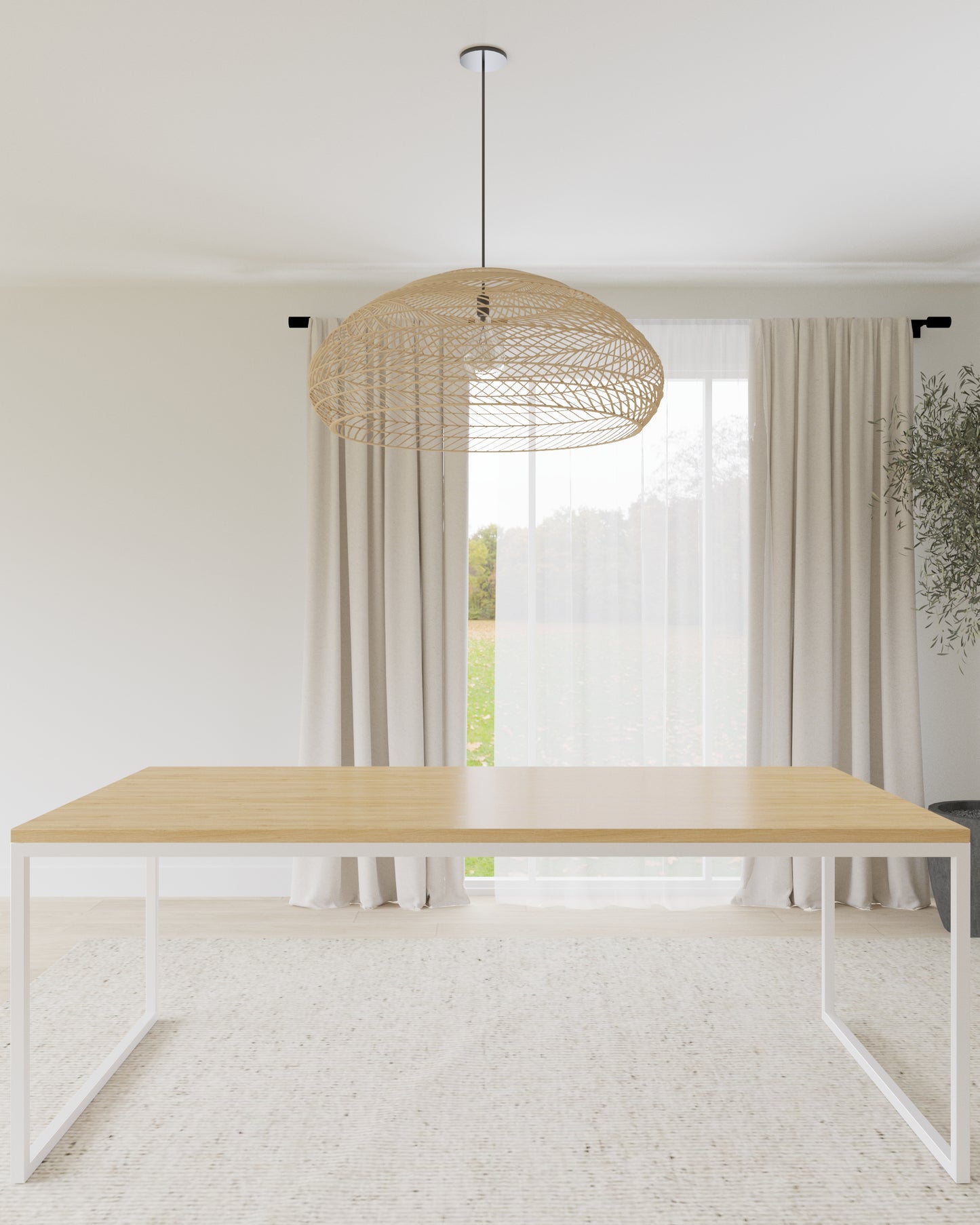 BIG OCEAN I Massiver Eichenholz Esstisch