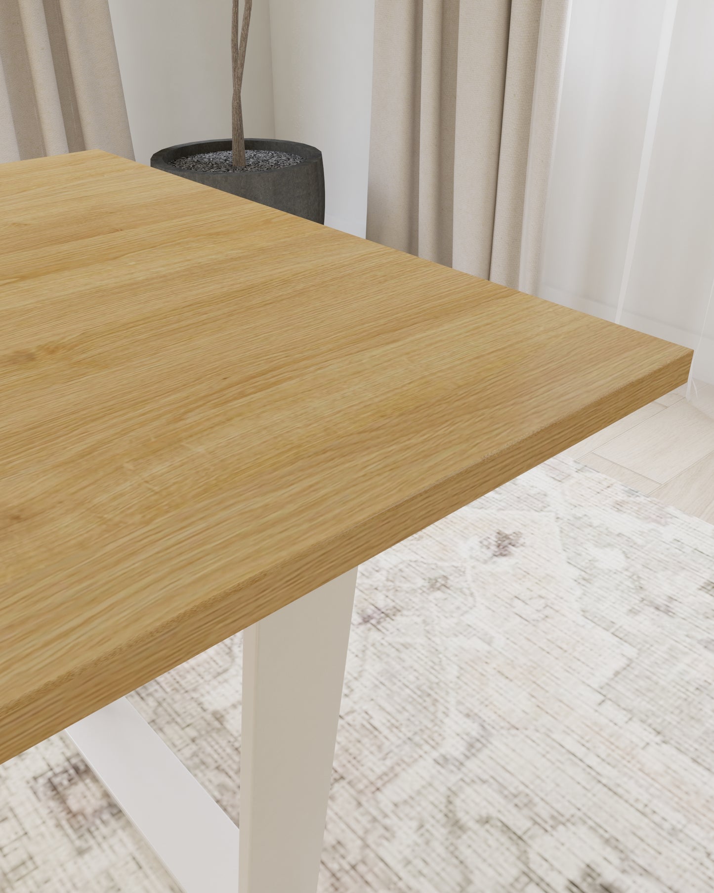 VIENNA | handmade | Eichenholz | TRAPEZ Tischbeine | Esstisch | beliebige Größen