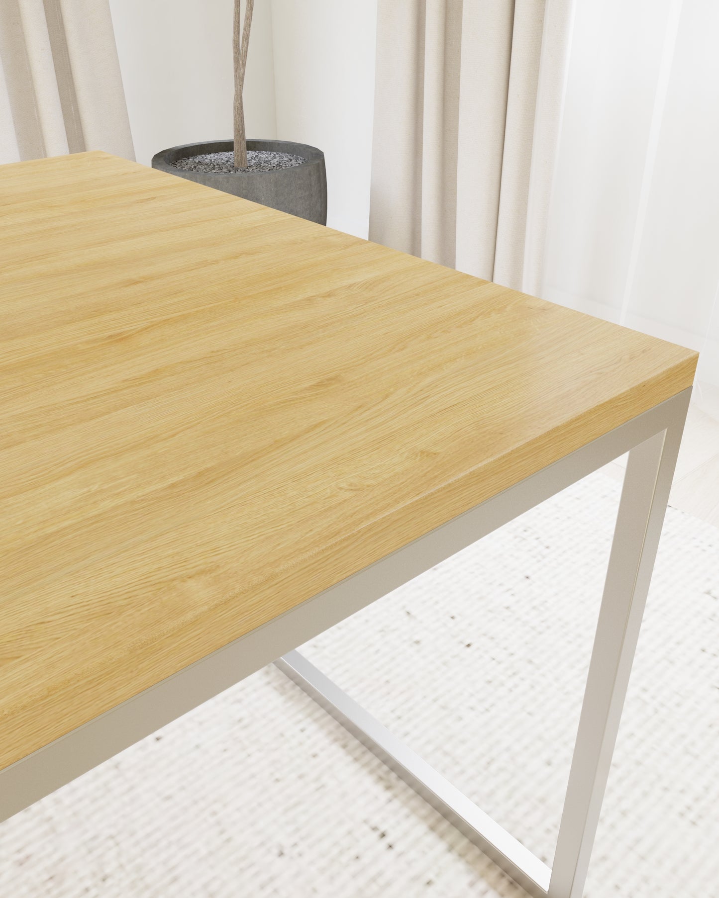 BIG OCEAN I Massiver Eichenholz Esstisch