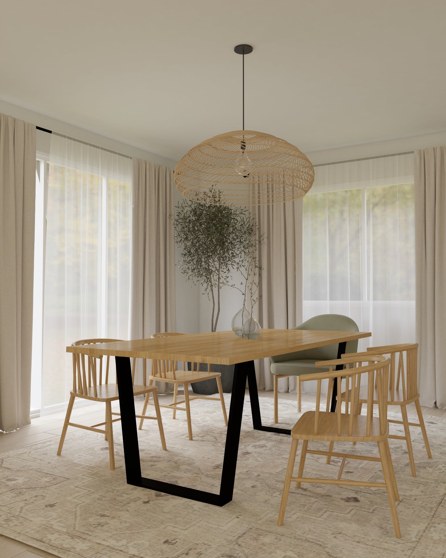 VIENNA | handmade | Eichenholz | TRAPEZ Tischbeine | Esstisch | beliebige Größen