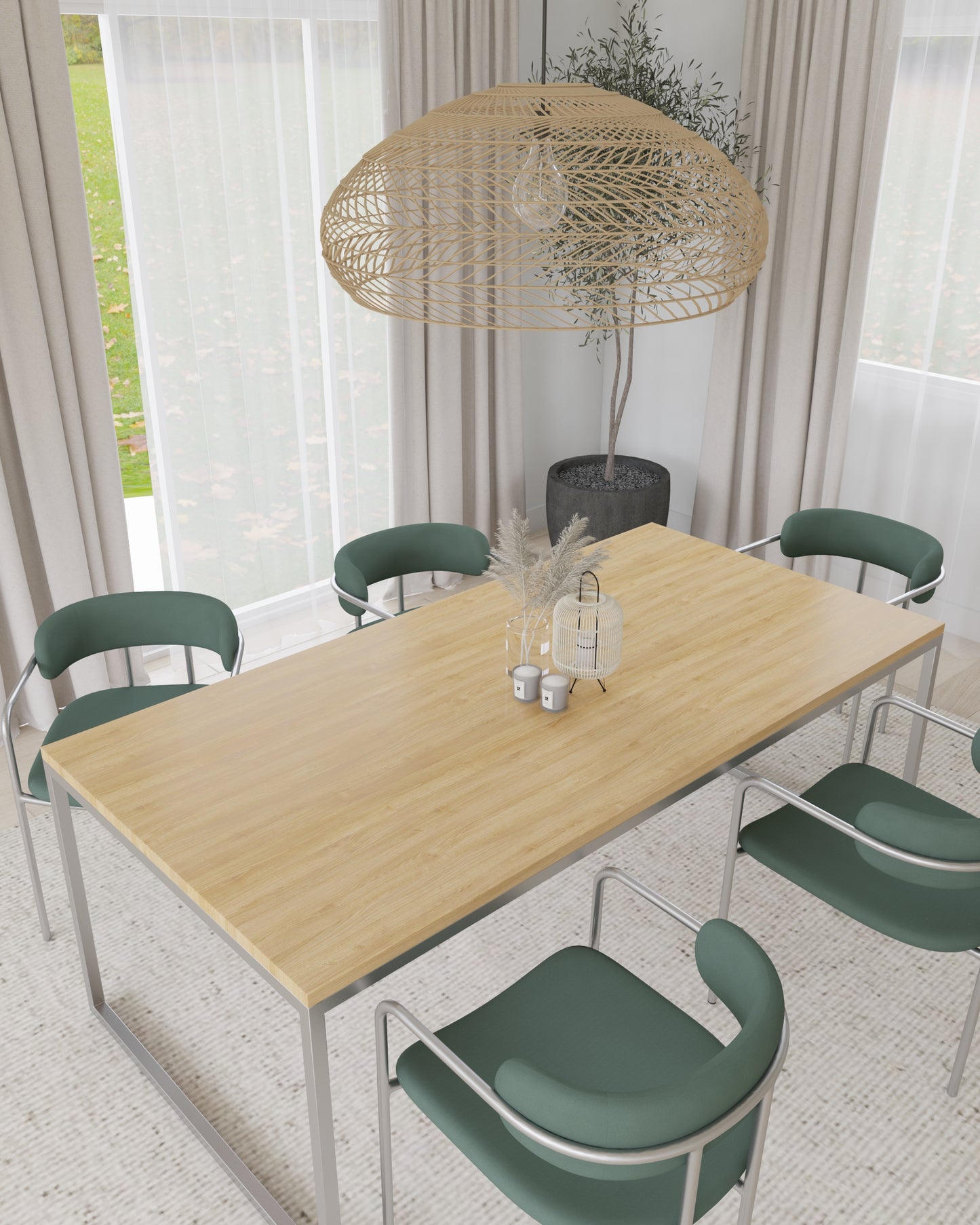 BIG OCEAN I Massiver Eichenholz Esstisch