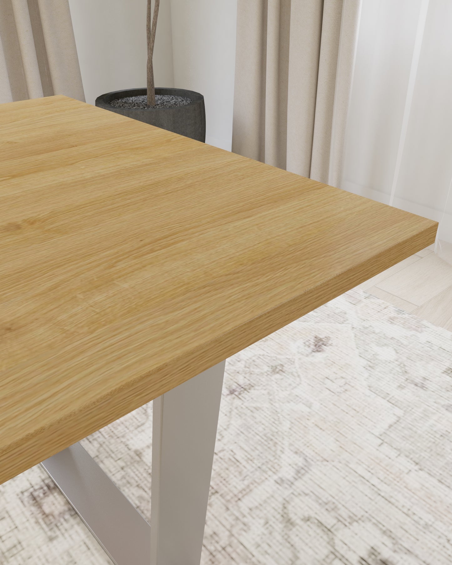 VIENNA | handmade | Eichenholz | TRAPEZ Tischbeine | Esstisch | beliebige Größen