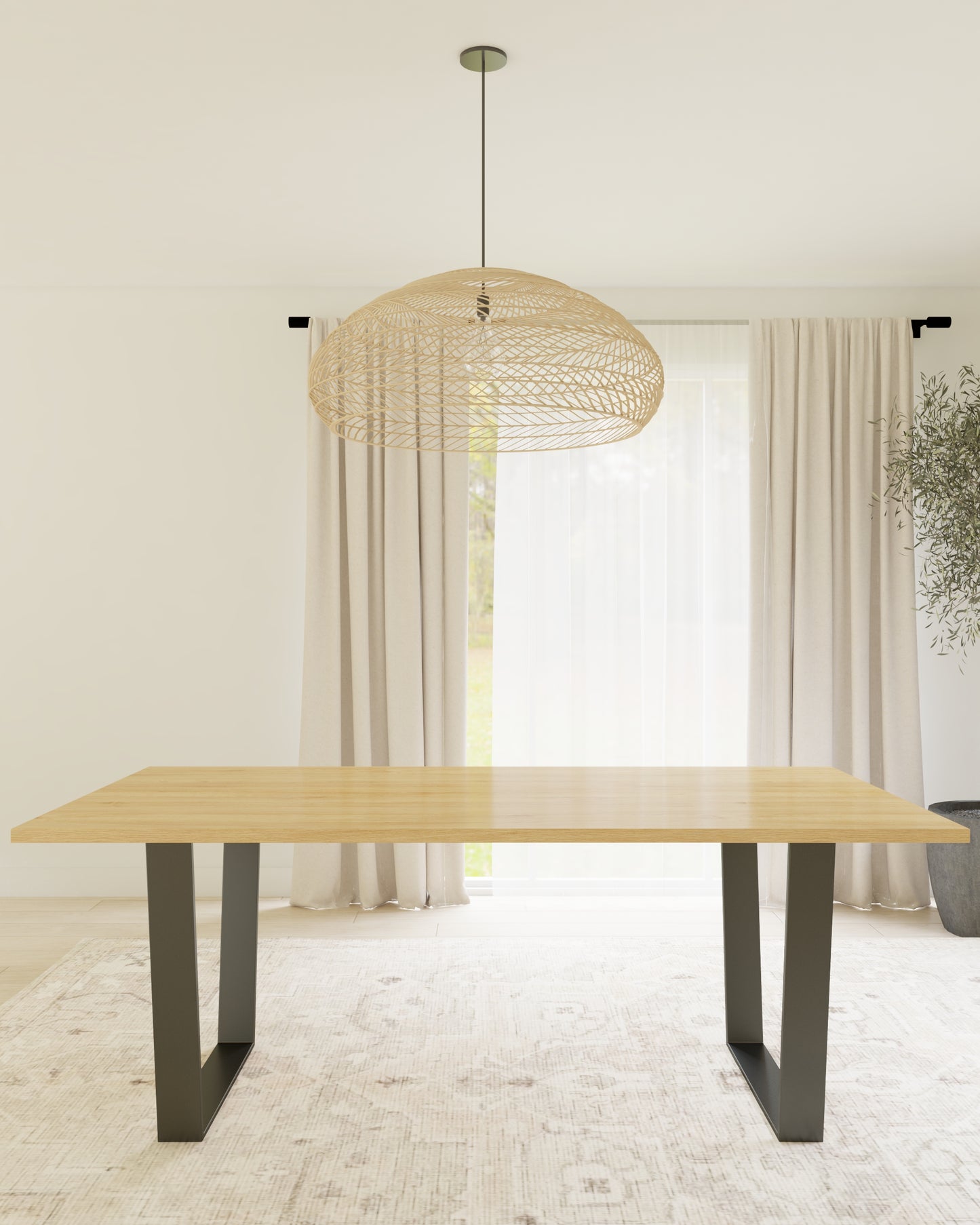 VIENNA | handmade | Eichenholz | TRAPEZ Tischbeine | Esstisch | beliebige Größen