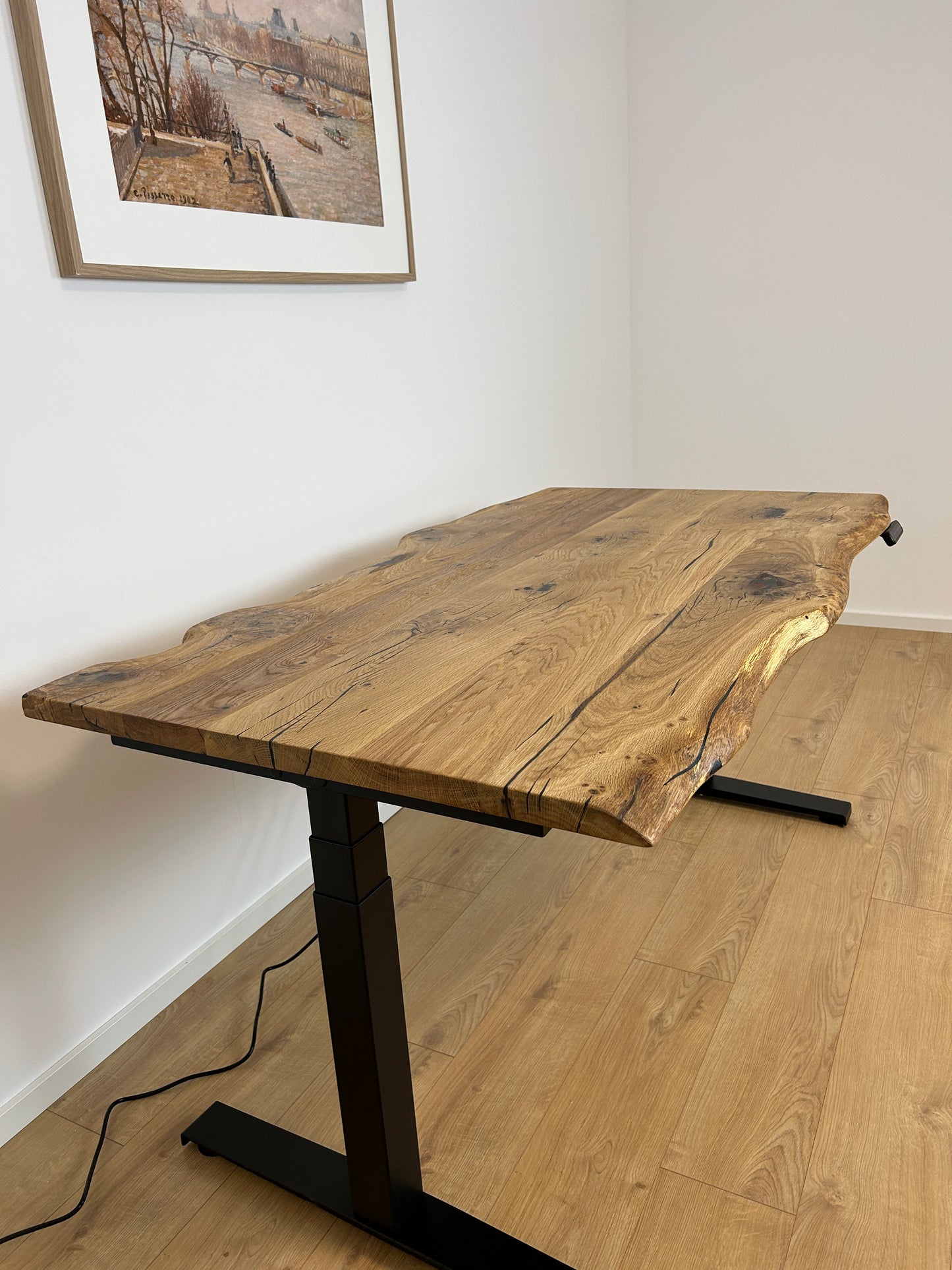 ZYRA DESK I Handmade I Schreibtisch I Eichenholz I Höhenverstellbar