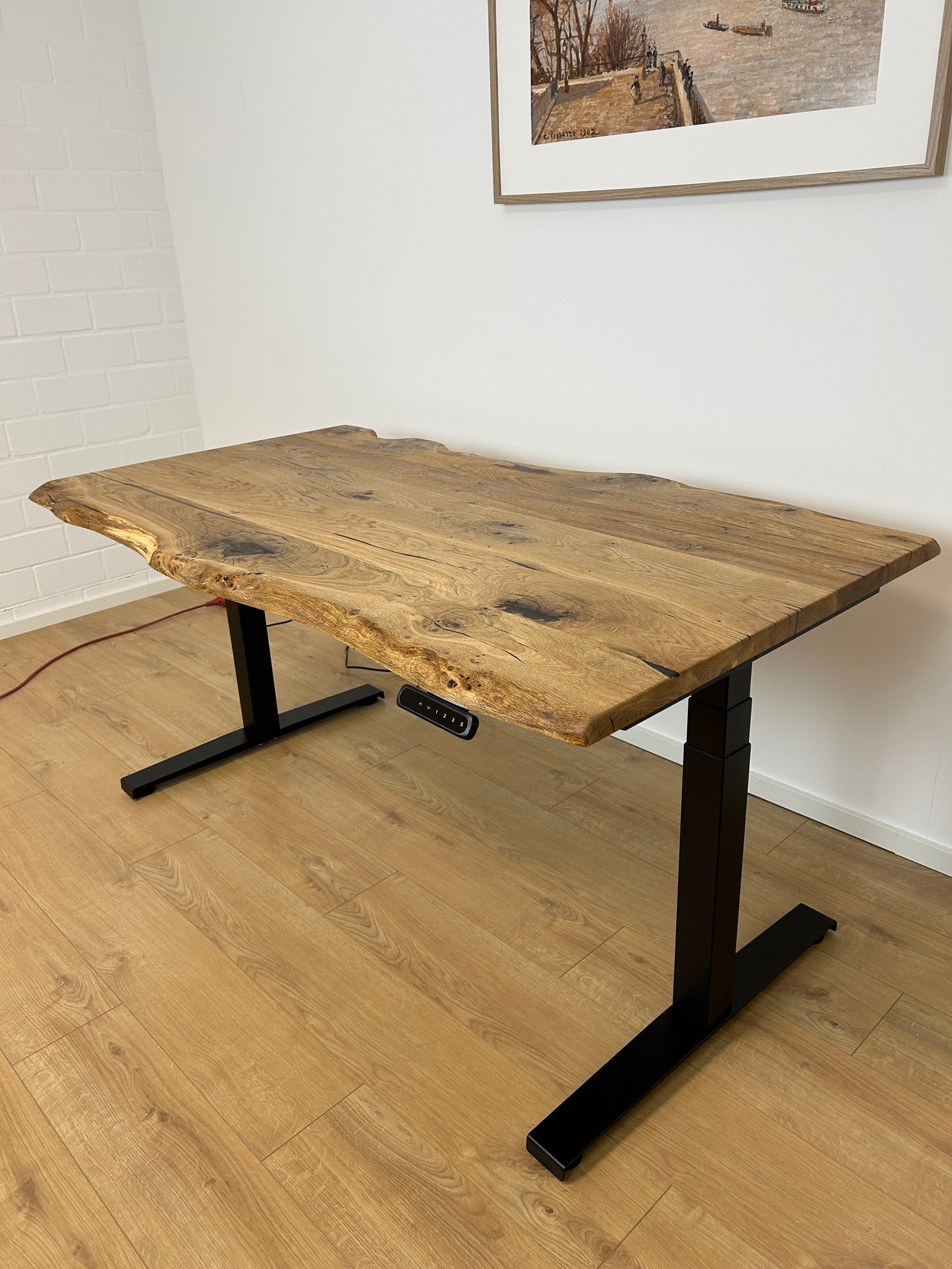 ZYRA DESK I Handmade I Schreibtisch I Eichenholz I Höhenverstellbar