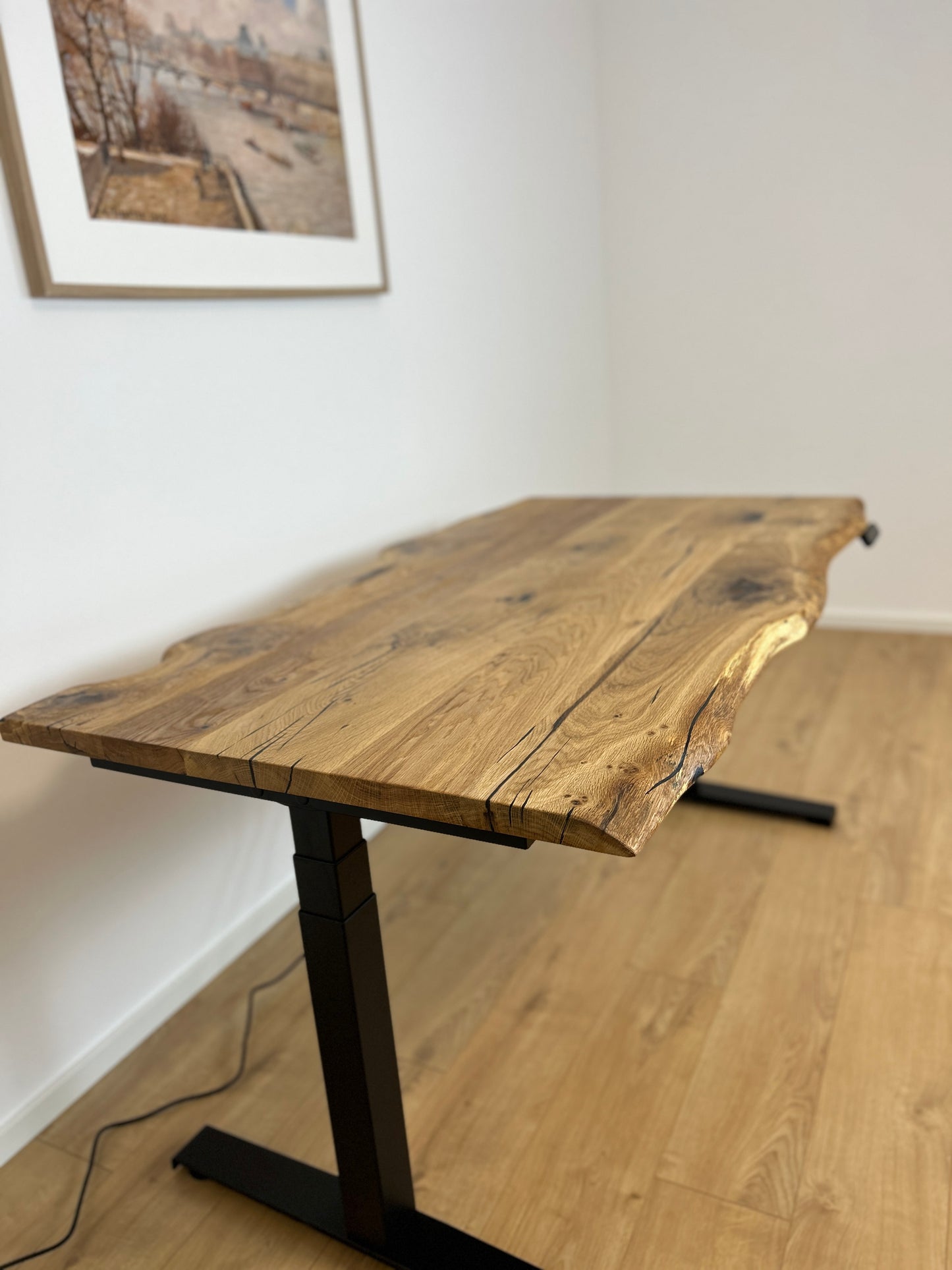 ZYRA DESK I Handmade I Schreibtisch I Eichenholz I Höhenverstellbar