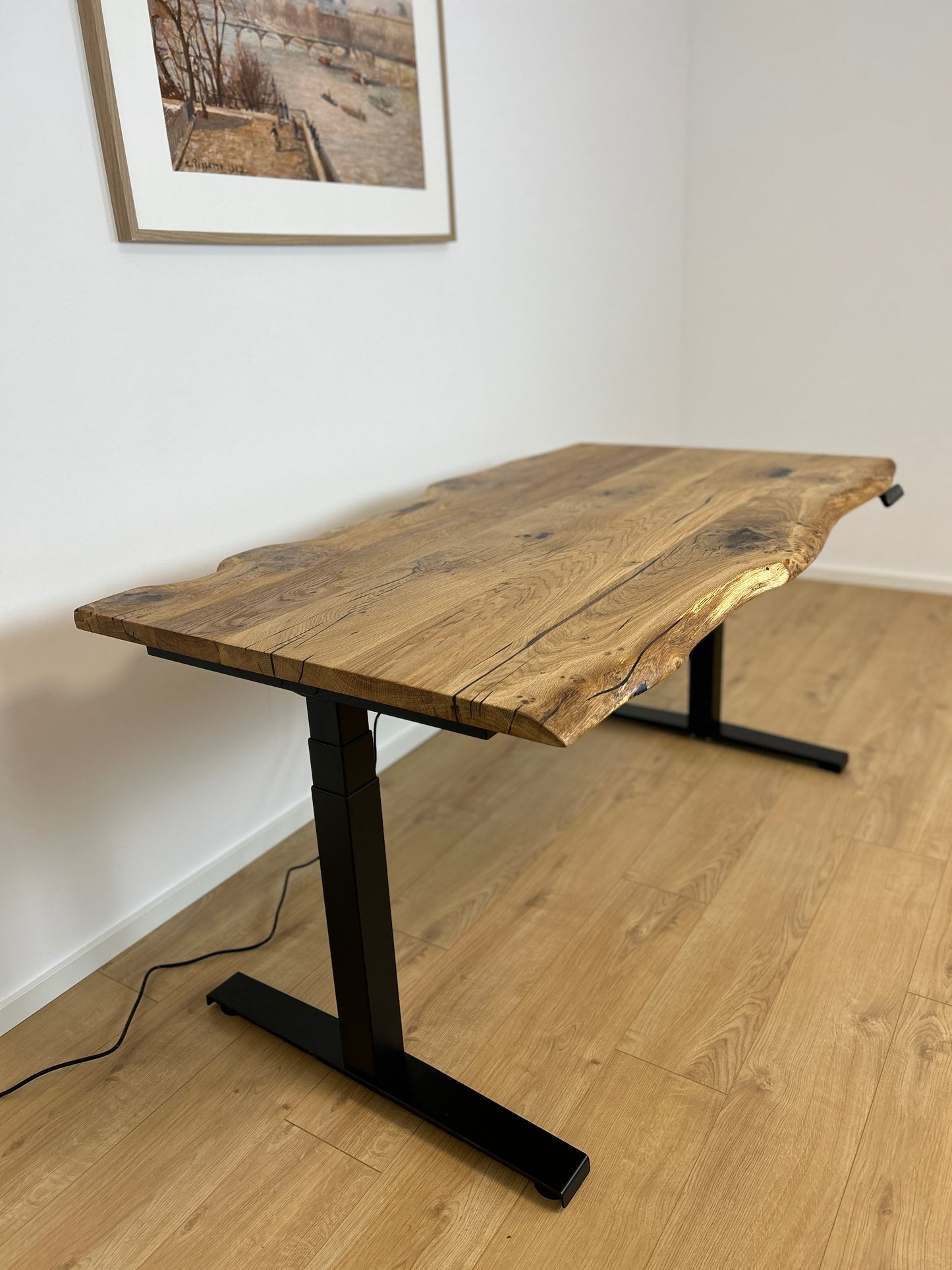 ZYRA DESK I Handmade I Schreibtisch I Eichenholz I Höhenverstellbar