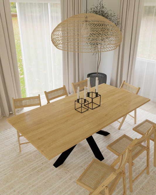 MOUNT EVEREST - A stylish, elegant and handcrafted dining table made of solid oak in any size - max. 250x100x3cm