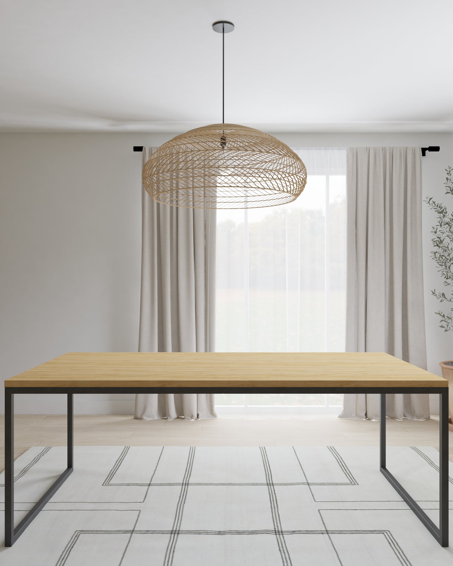 BIG OCEAN - Stylish, elegant and handmade I dining table made of solid oak wood in any size