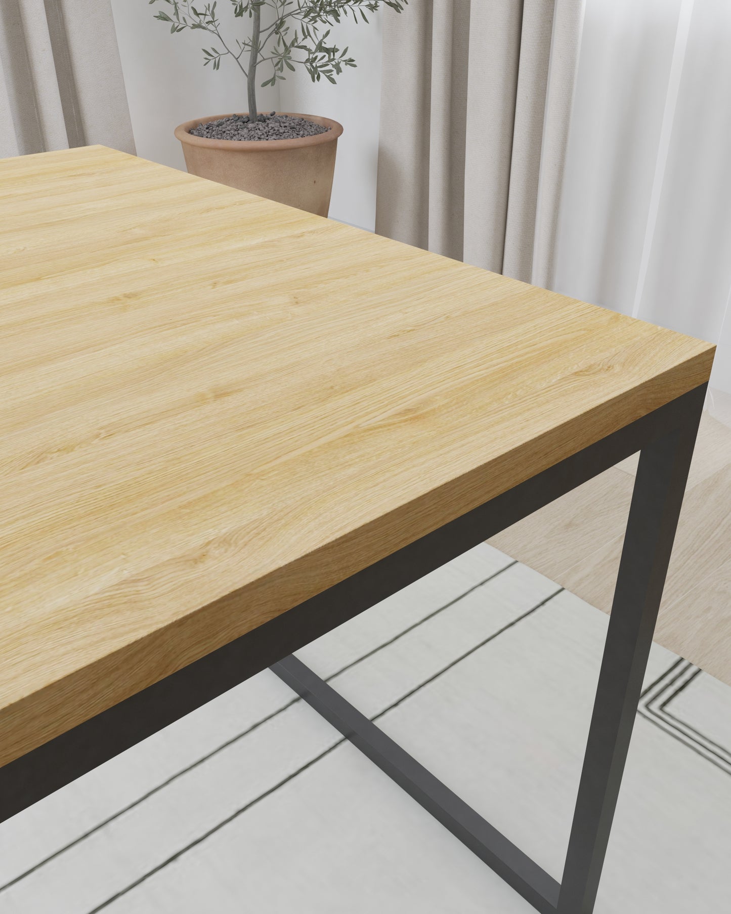 BIG OCEAN - Stylish, elegant and handmade I dining table made of solid oak wood in any size