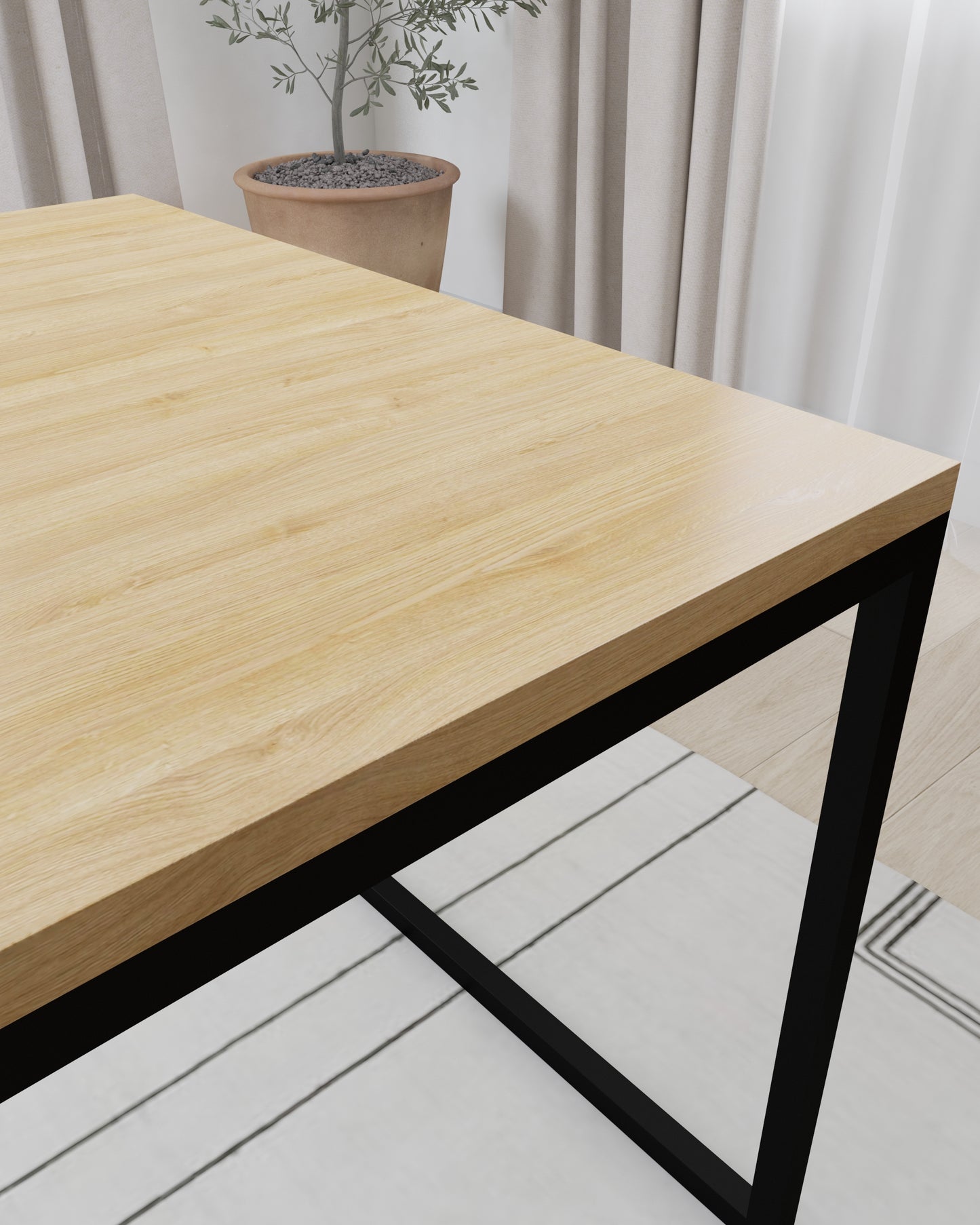 BIG OCEAN - Stylish, elegant and handmade I dining table made of solid oak wood in any size