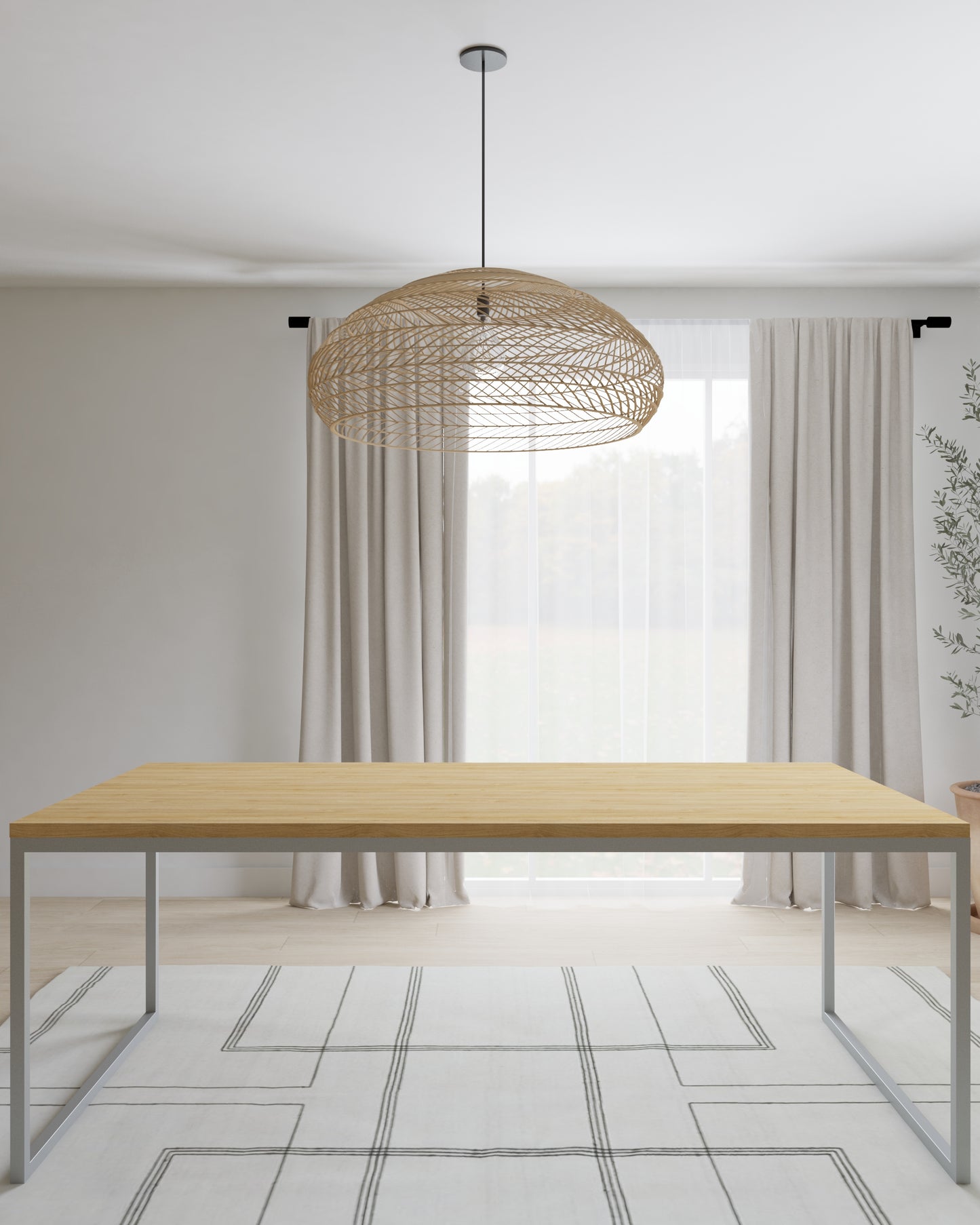 BIG OCEAN - Stylish, elegant and handmade I dining table made of solid oak wood in any size