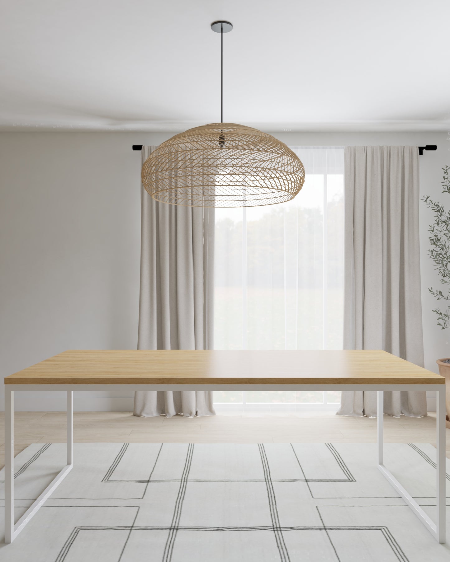 BIG OCEAN - Stylish, elegant and handmade I dining table made of solid oak wood in any size