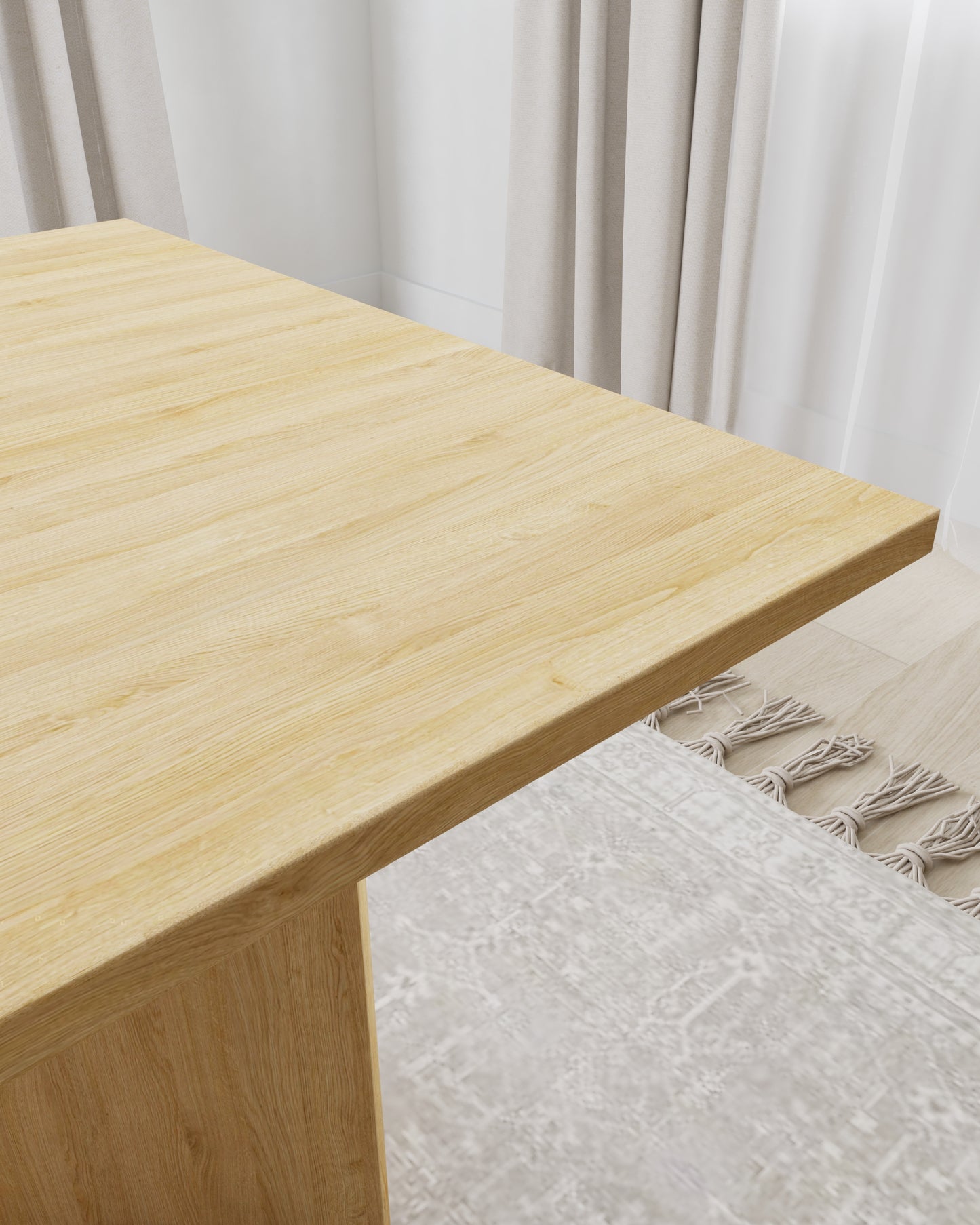 BIG OCEAN - Stylish, elegant and handmade I dining table made of solid oak wood in any size