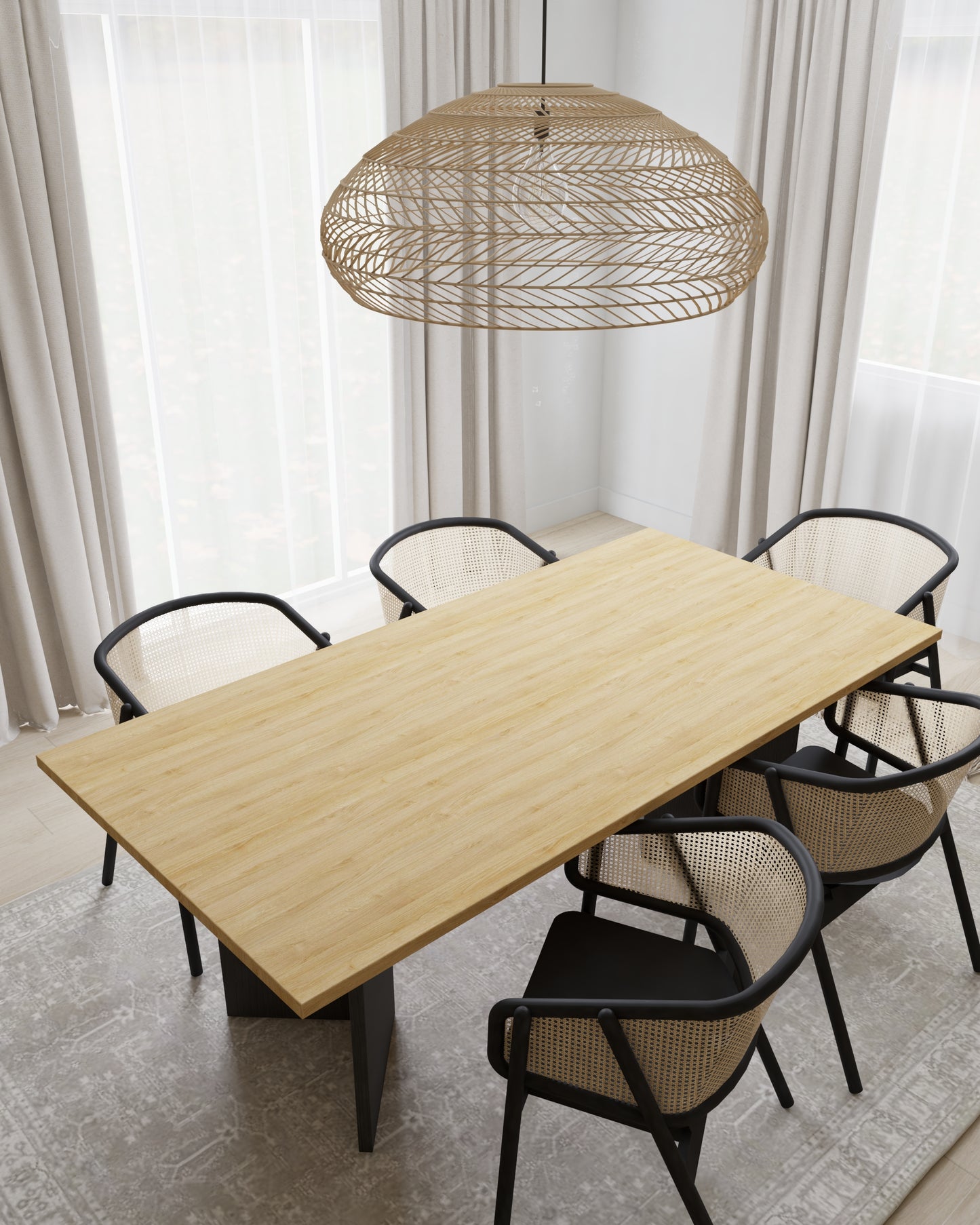 BIG OCEAN - Stylish, elegant and handmade I dining table made of solid oak wood in any size