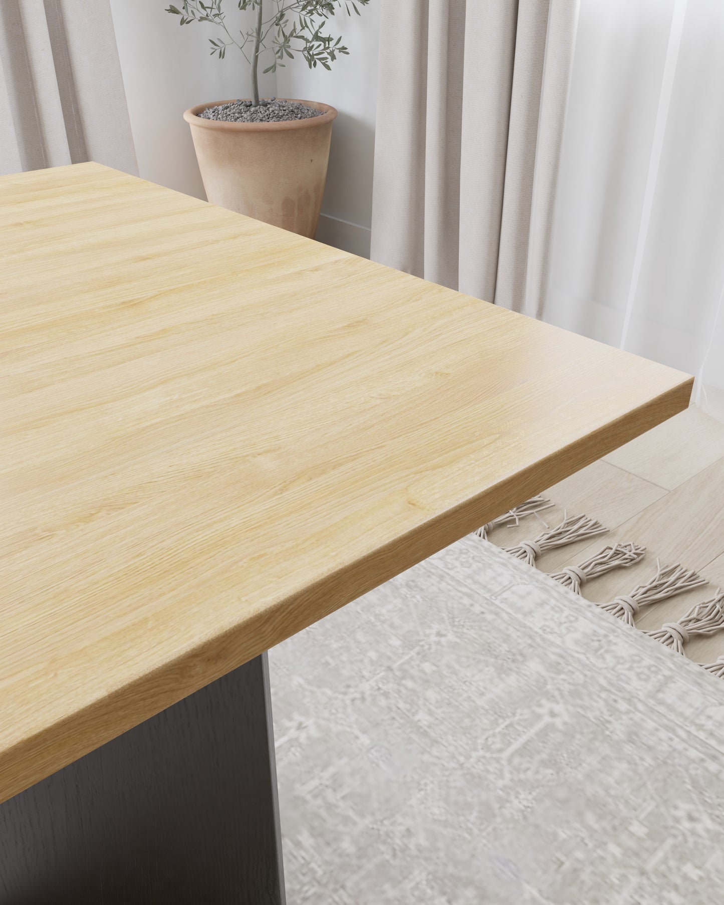 BIG OCEAN - Stylish, elegant and handmade I dining table made of solid oak wood in any size