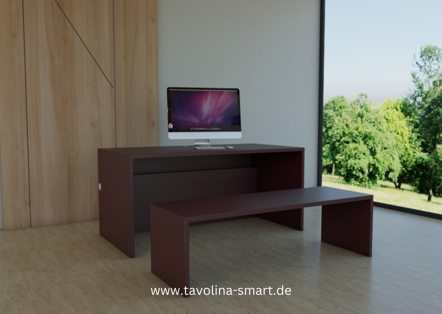 VAYO DARK RED | OFFICE DESK