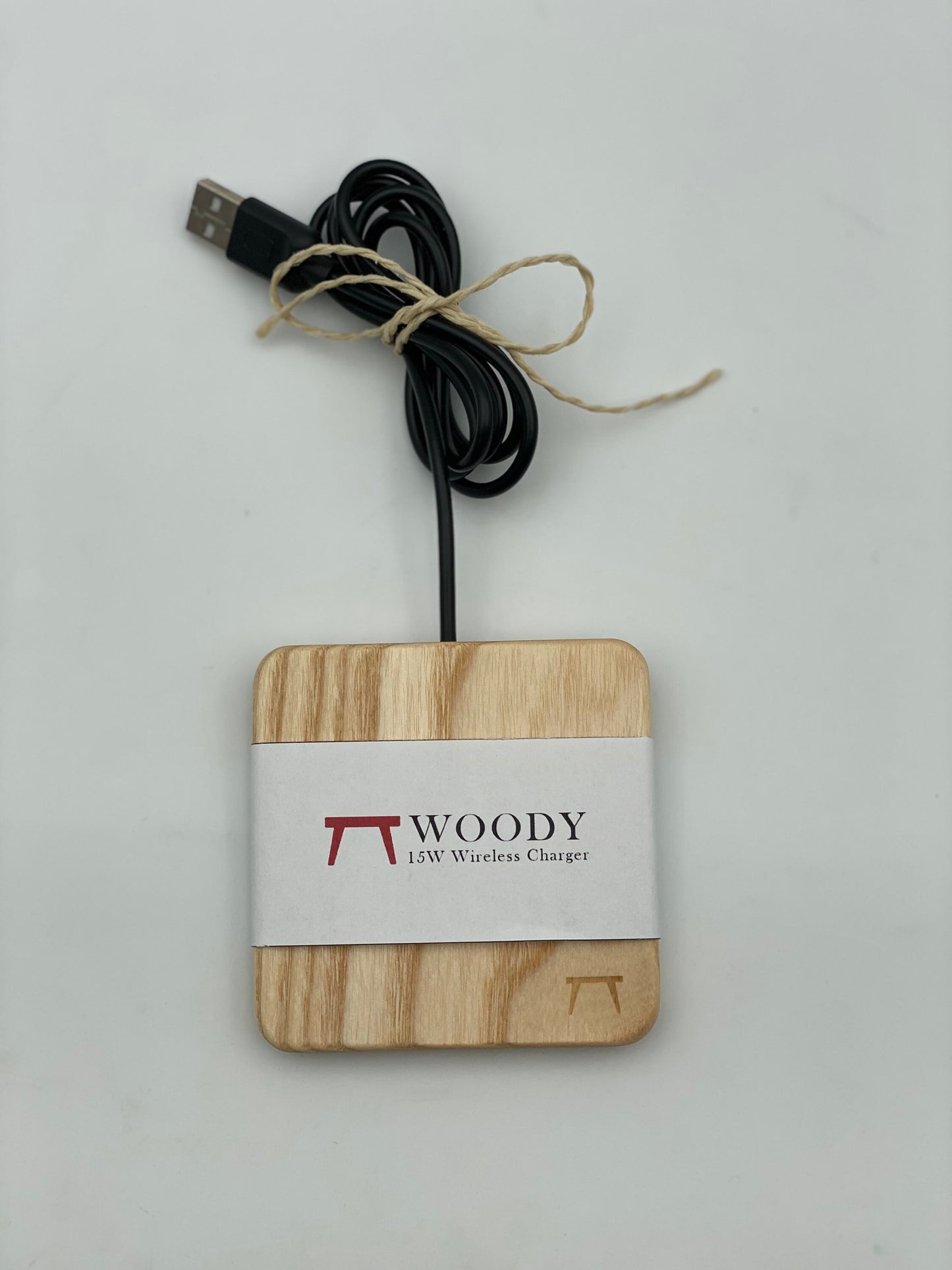 Woody ASH s - 15 Watt Wireless Charger - Handmade - als Geschenk zum Geburtstag für Papa, Bruder, Schwester oder Onkel