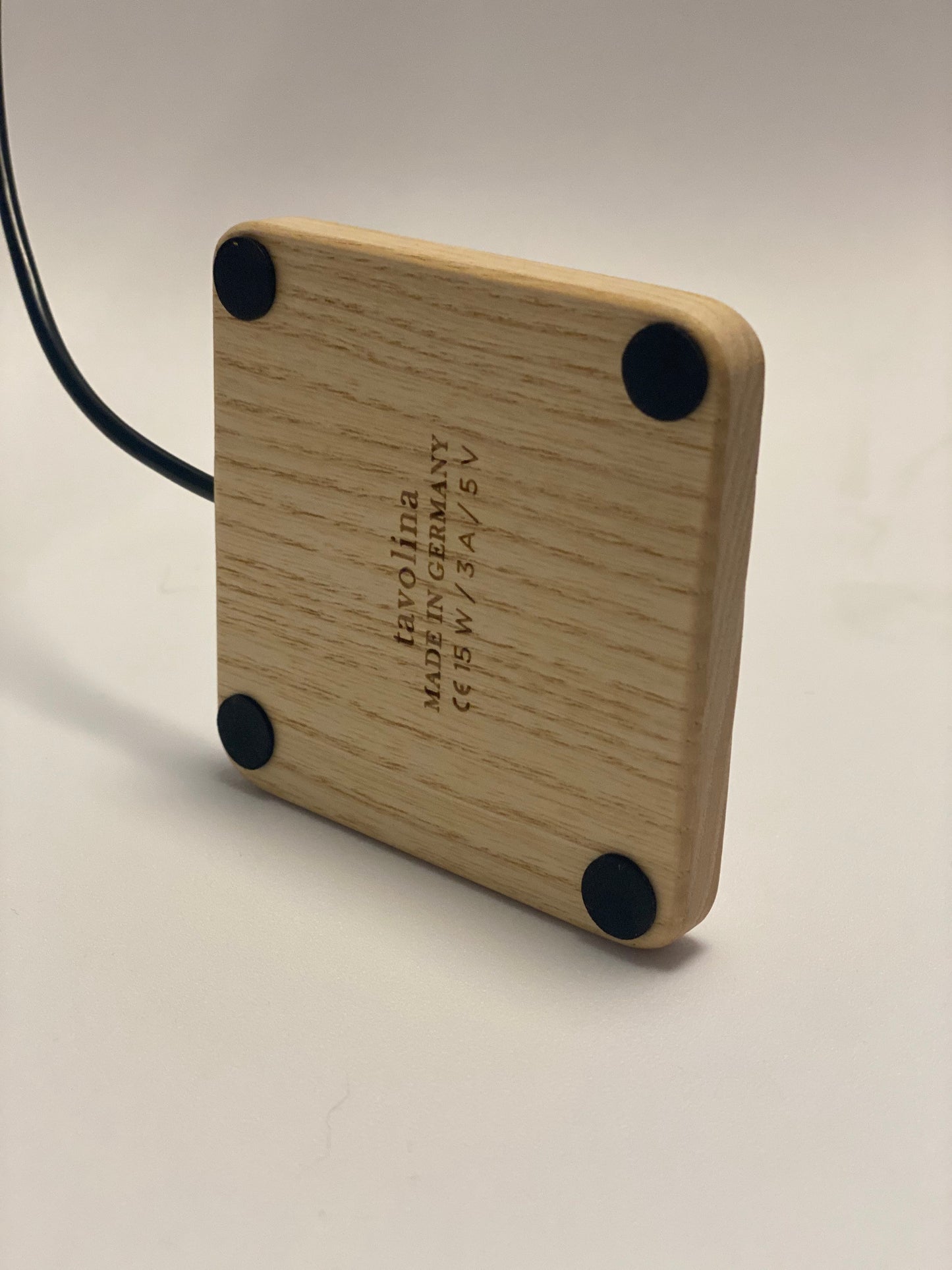 Woody ASH s - 15 Watt Wireless Charger - Handmade - als Geschenk zum Geburtstag für Papa, Bruder, Schwester oder Onkel