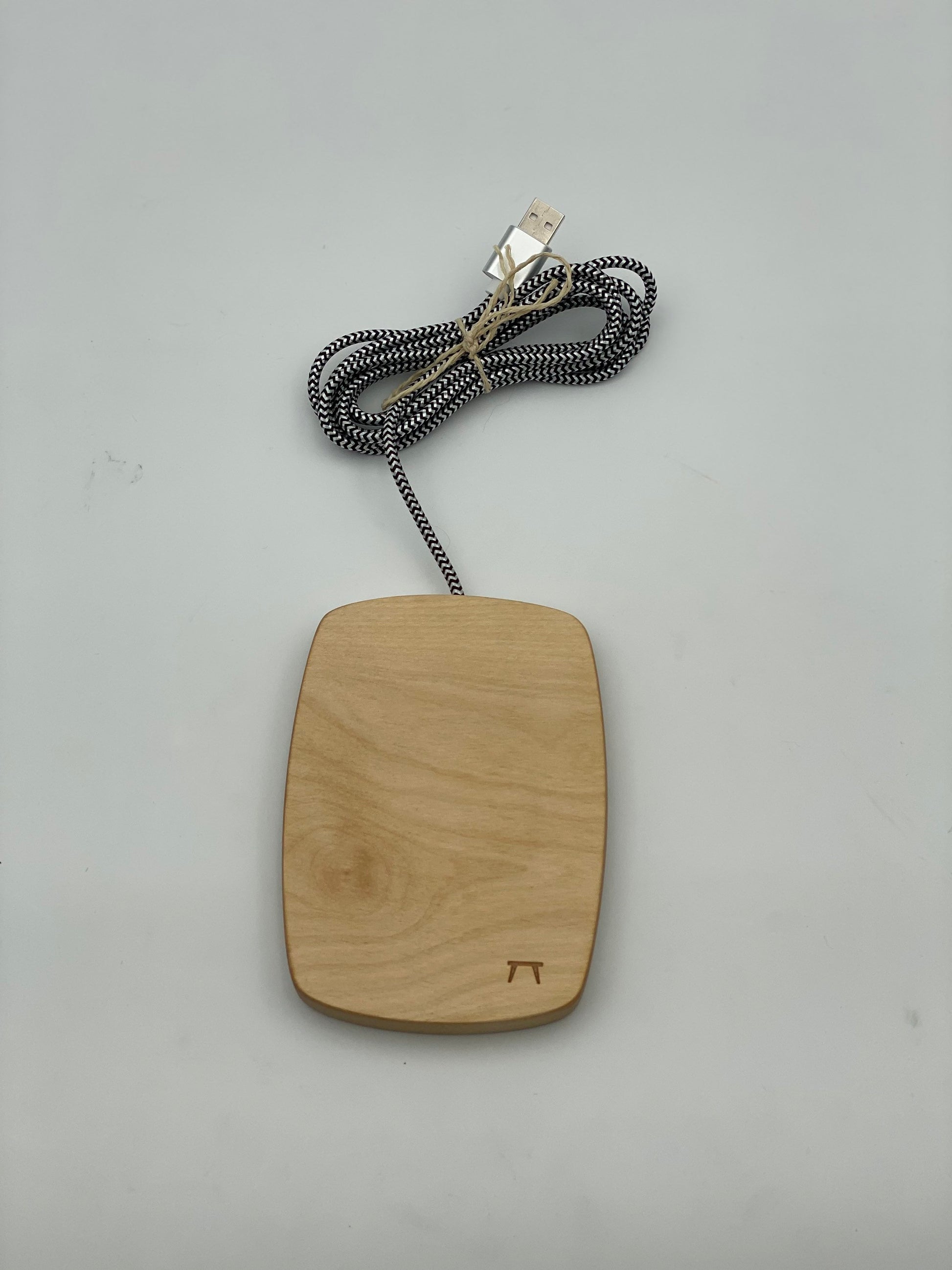 Woody BIRCH - 15 Watt Wireless Charger - Handmade - als Geschenk zum Geburtstag für Papa, Bruder, Schwester oder Onkel