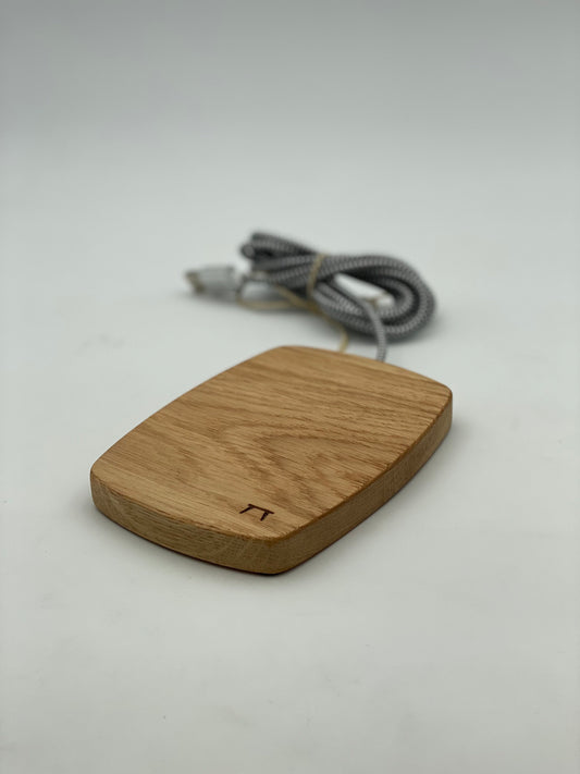 Woody OAK - 15 Watt Wireless Charger - Handmade - als Geschenk zum Geburtstag für Papa, Bruder, Schwester oder Onkel