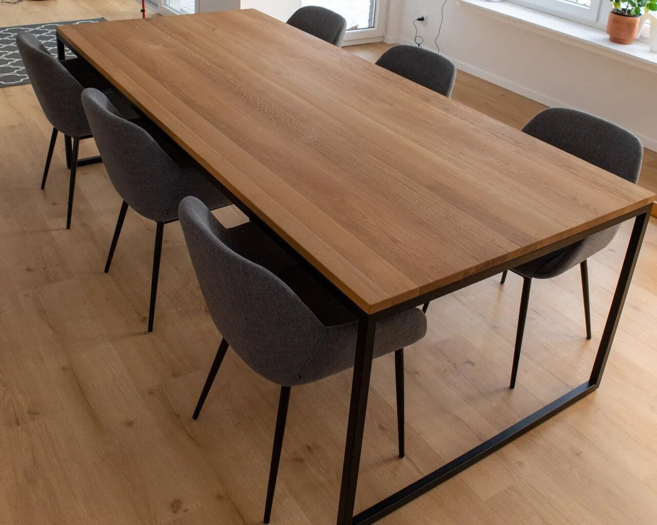 BIG OCEAN - Stylish, elegant and handmade solid oak dining table in any size - max. 250x100x3cm